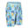 Boy's swim shorts - 100 long - BLUE ALL COMIC