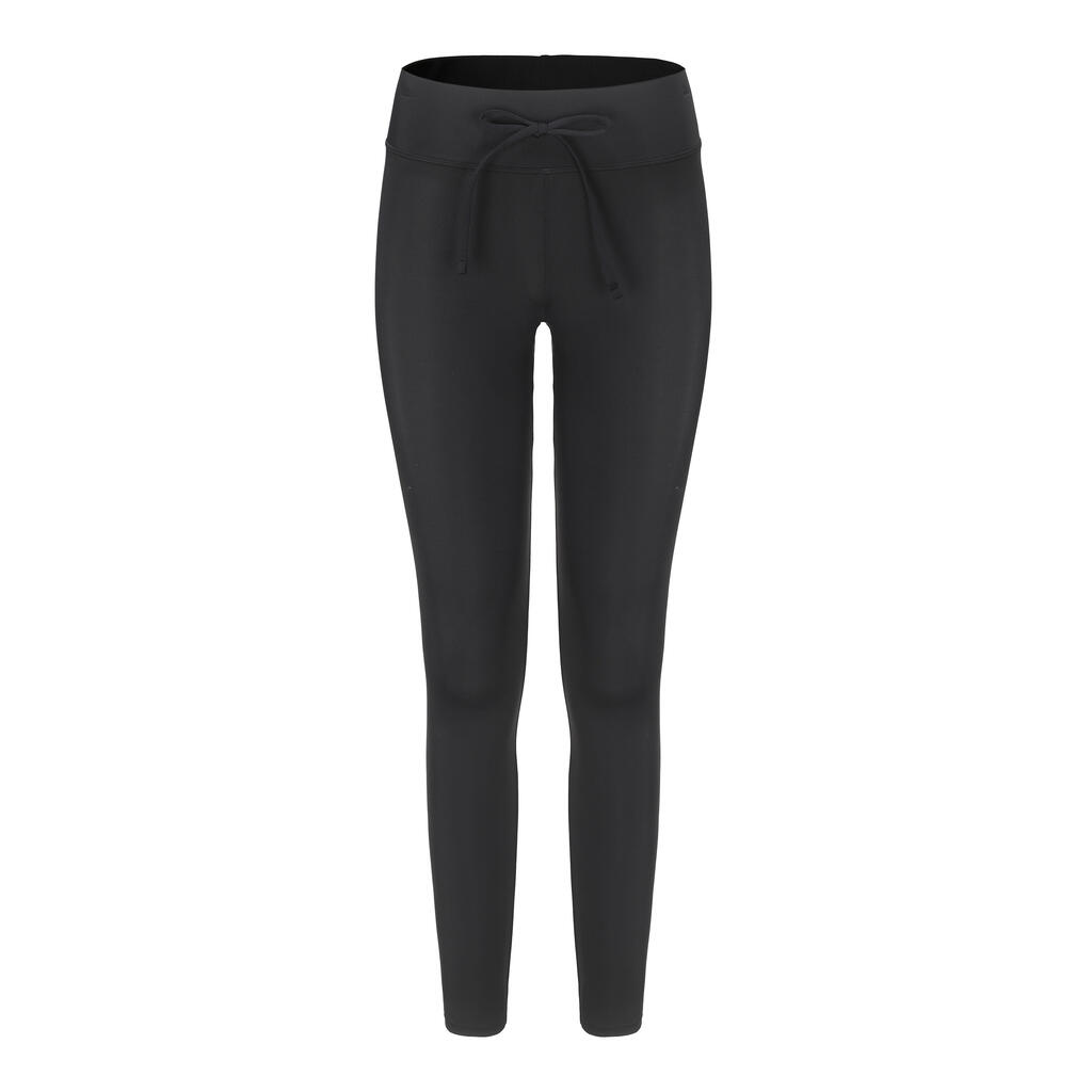 Licra con protección solar de surf para mujer Olaian UV Leg 100 negro