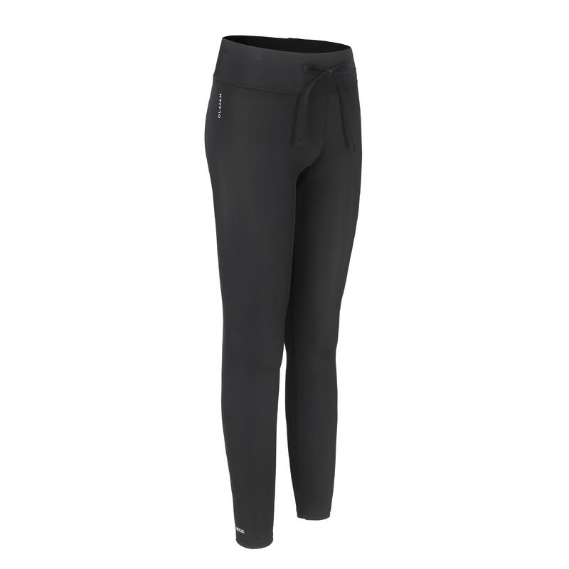 Leggings mit UV-Schutz Surfen Damen - 100 schwarz