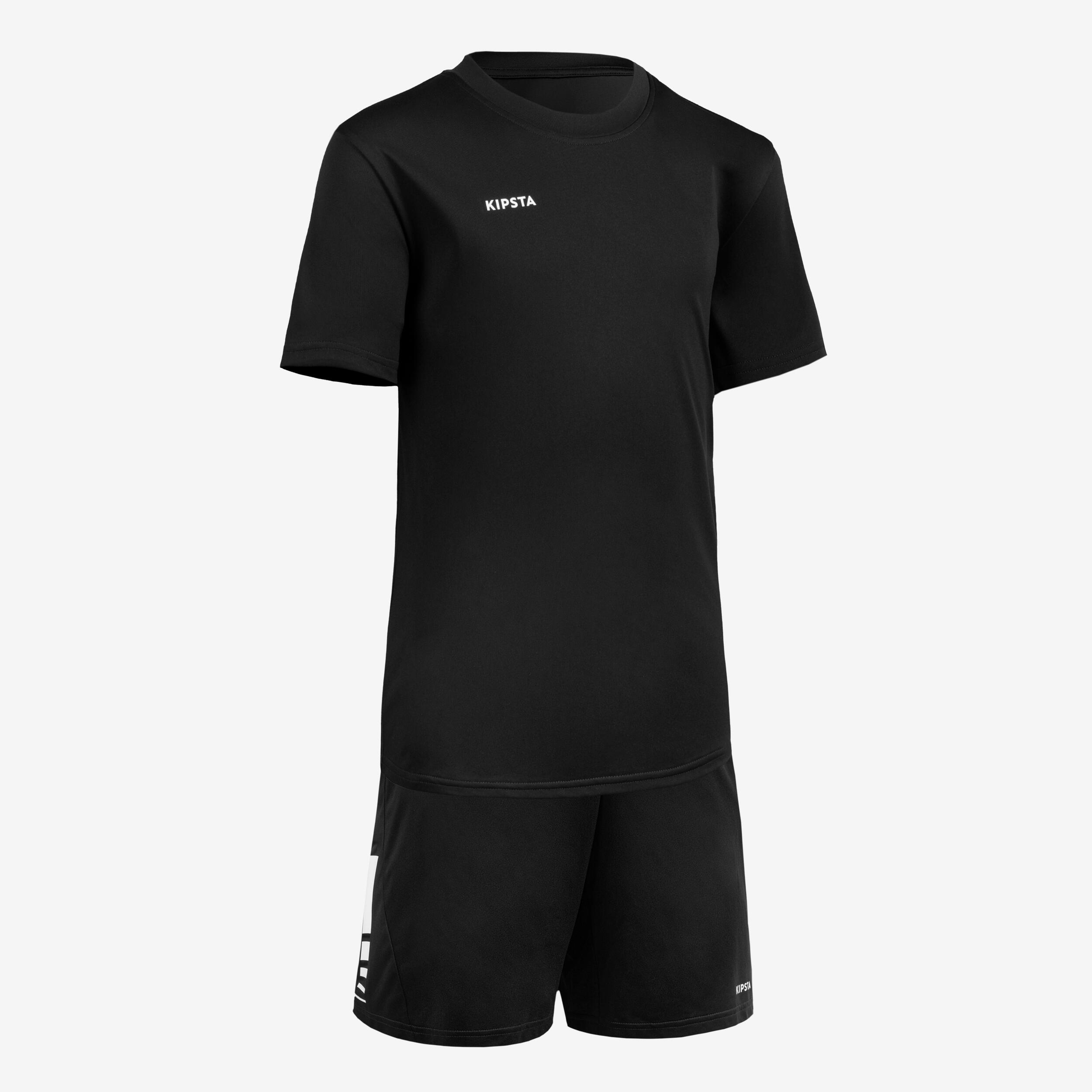 Maglia da pallamano per bambini - H100 nero