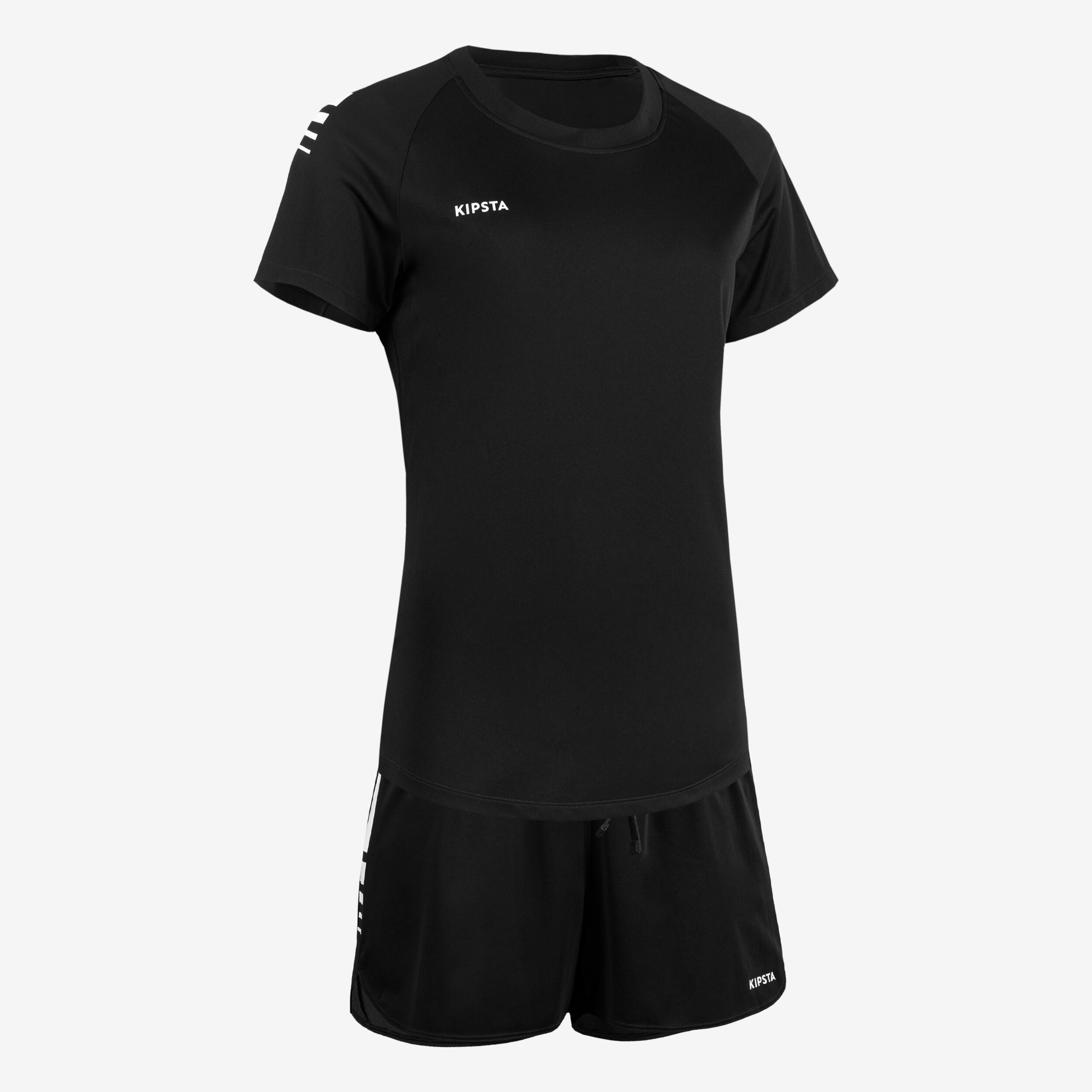 Women's handball jersey - H100 black