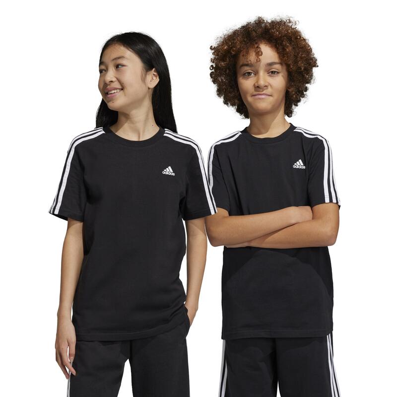 T-shirt nera ADIDAS bambino ginnastica regular fit cotone