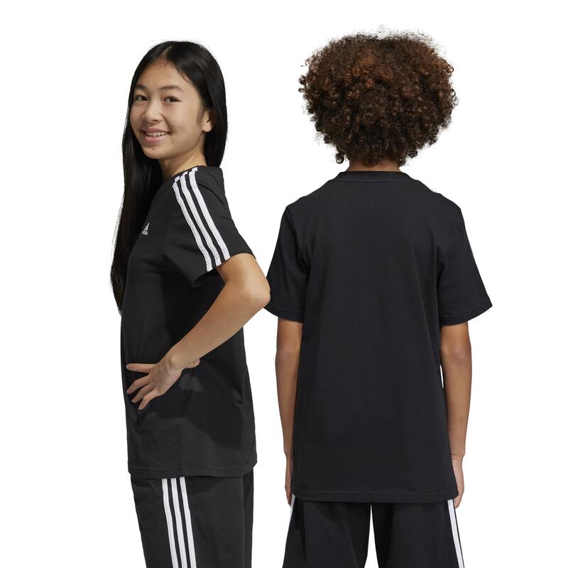 T-shirt nera ADIDAS bambino ginnastica regular fit cotone