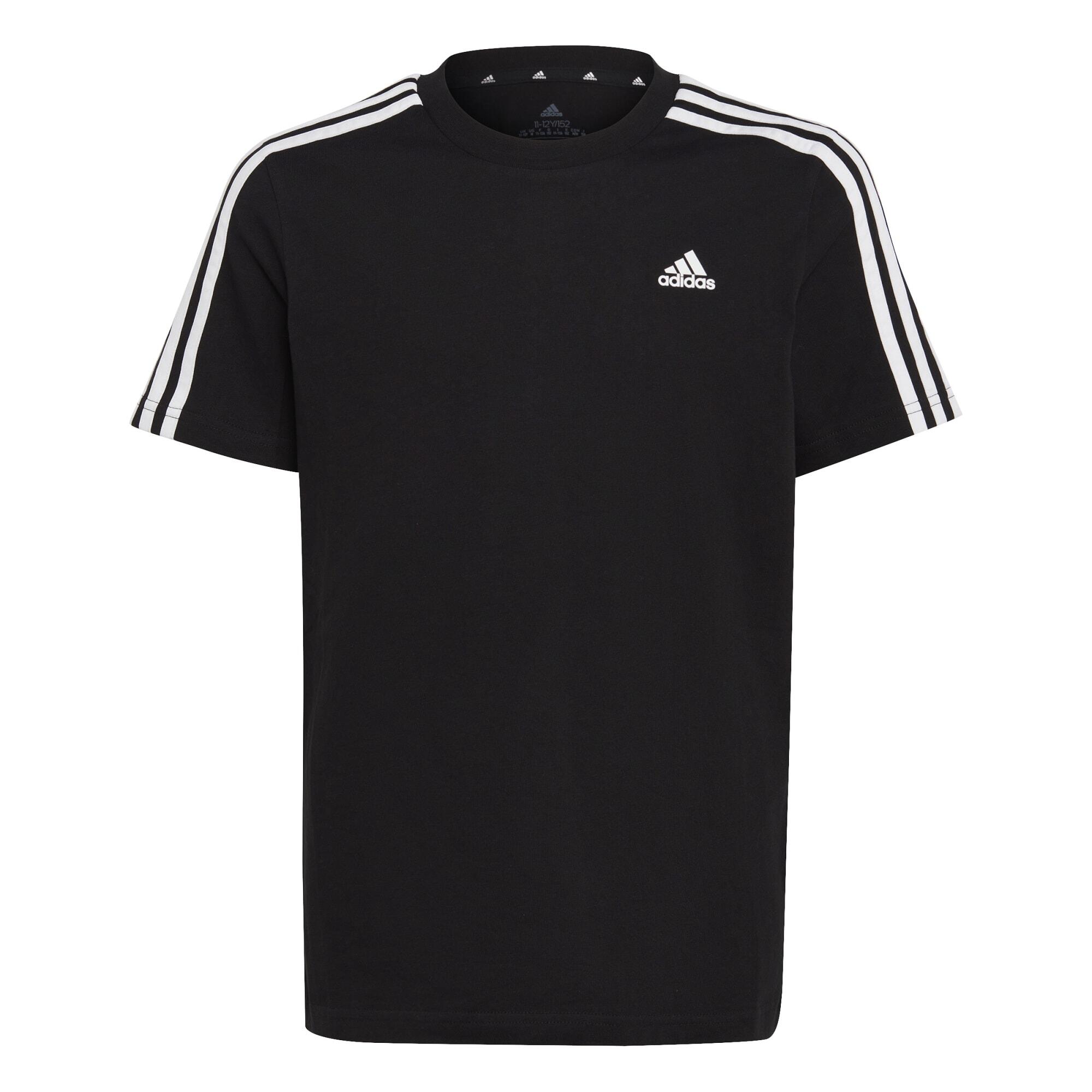 T shirt nera ADIDAS bambino ginnastica regular fit cotone ADIDAS Decathlon