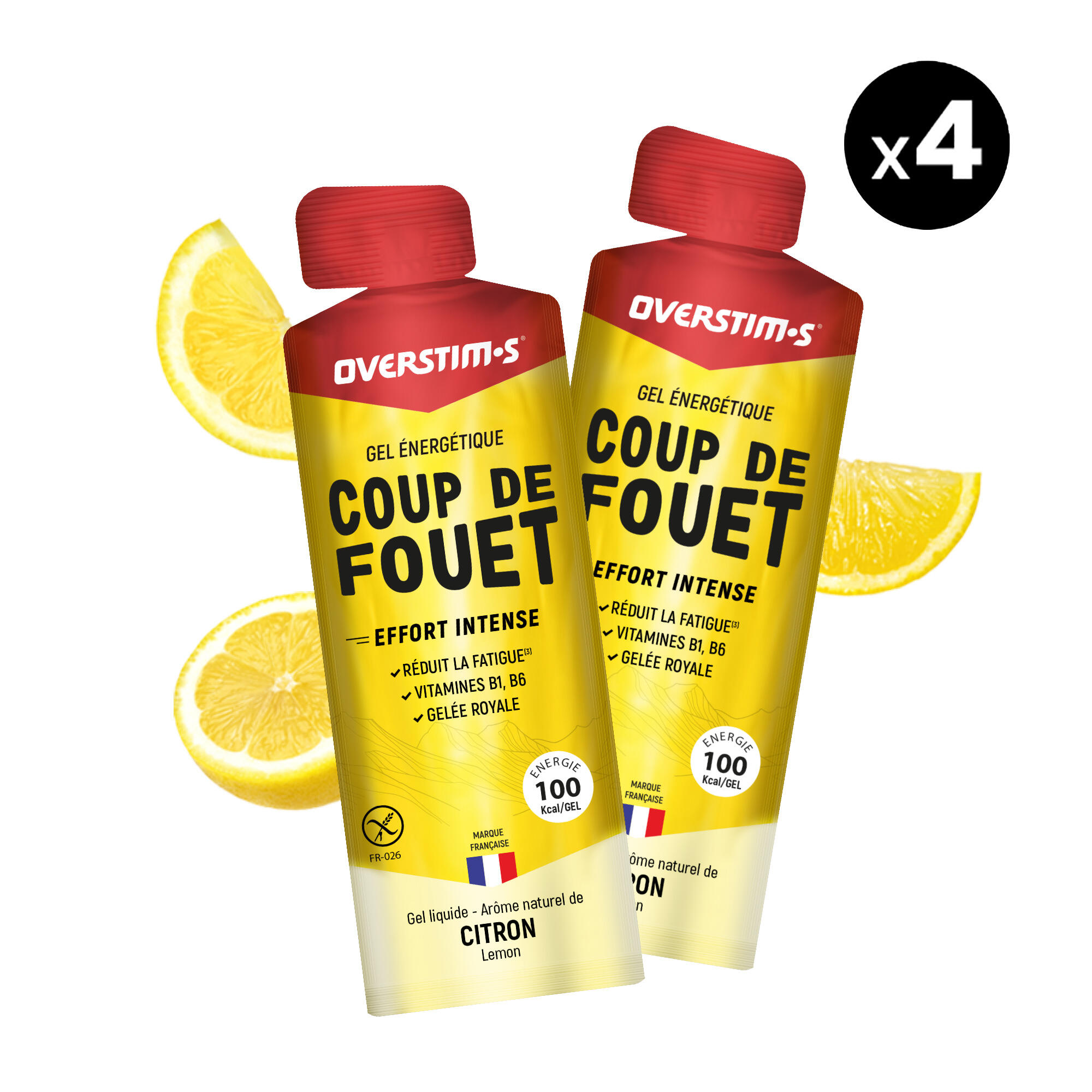 Overstim.s - Gel Énergétique Coup De Fouet Citron - 4x34g - Gel Énergétique - Nutrition Et Soin - - Taille Unique - Decathlon