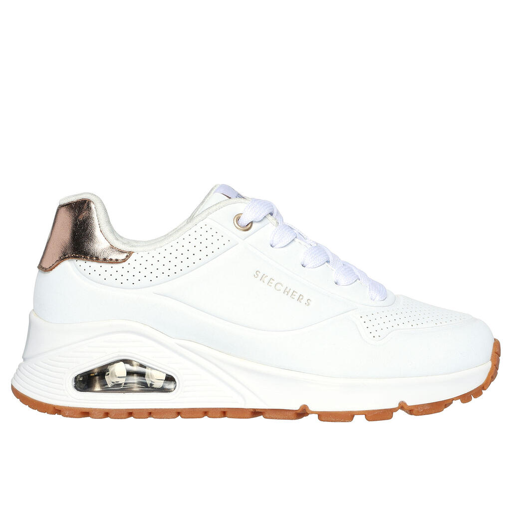 Girls' Lace-Up Uno - White/Gold
