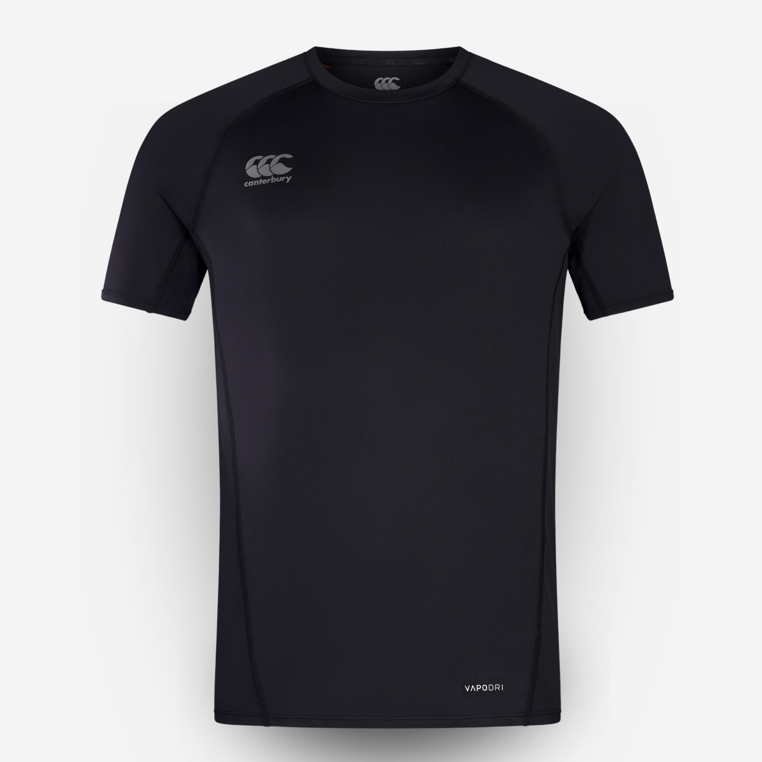 CANTERBURY Maillot Manches Courtes De Rugby Adulte - Ccc Small Logo Super Light Tee Noir