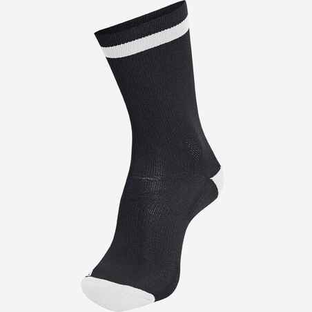 Suaugusiųjų rankinio kojinės „Elite“, viena pora, juodos, baltos
