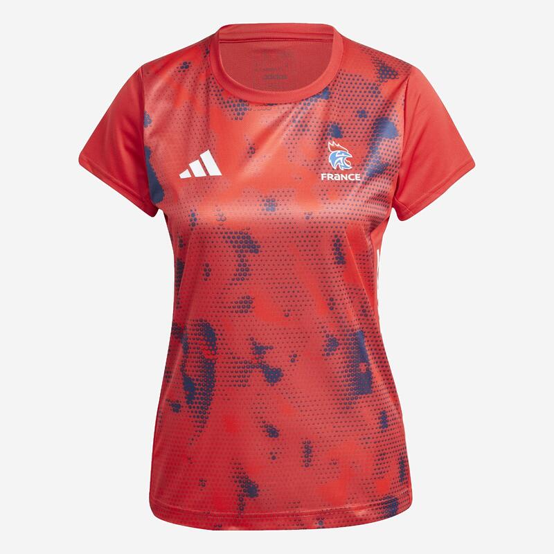 T-SHIRT HANDBALL ENTRAINEMENT FEMME EQUIPE DE FRANCE ROUGE 2023