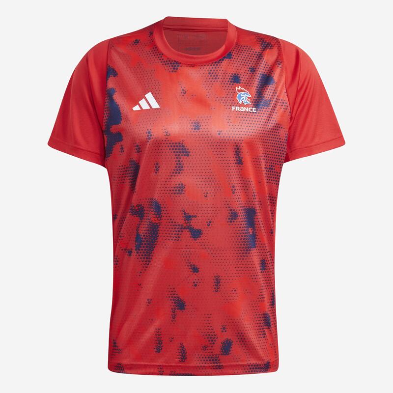 T-SHIRT HANDBALL ENTRAINEMENT HOMME EQUIPE DE FRANCE ROUGE 2023