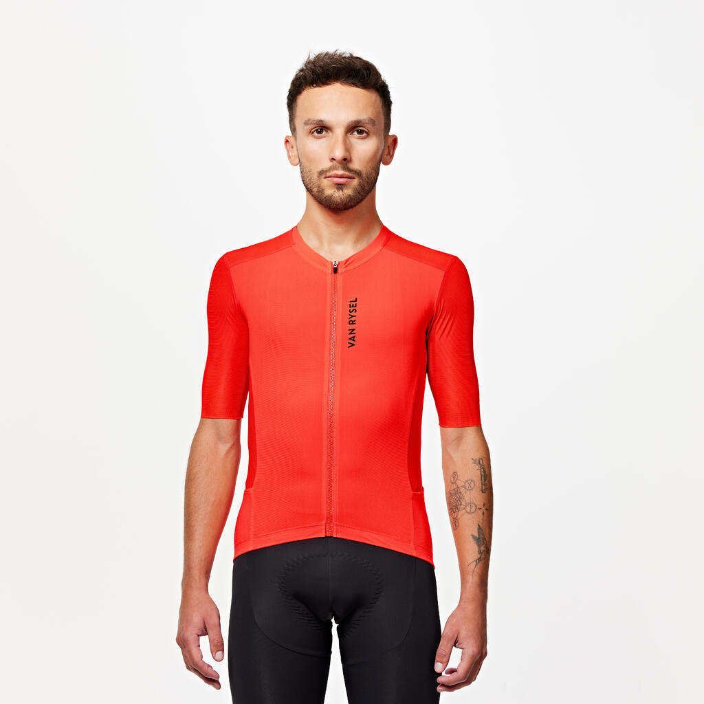 Jersey ciclismo ruta unisex van rysel Racer 2 manga corta naranja