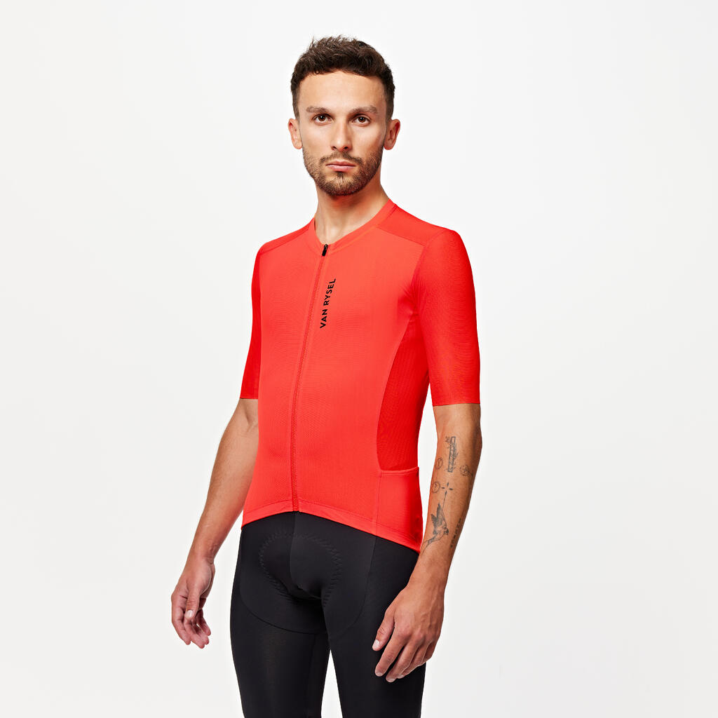 Unisex letný cyklistický dres Racer 2 s krátkym rukávom biely