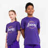 Bērnu basketbola T krekls “NBA Lakers 900”, violets
