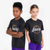 Majica kratkih rukava za košarku 900 NBA Lakers dječja crna