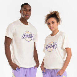 Basketbal-T-shirt voor heren/dames TS 900 NBA Lakers wit