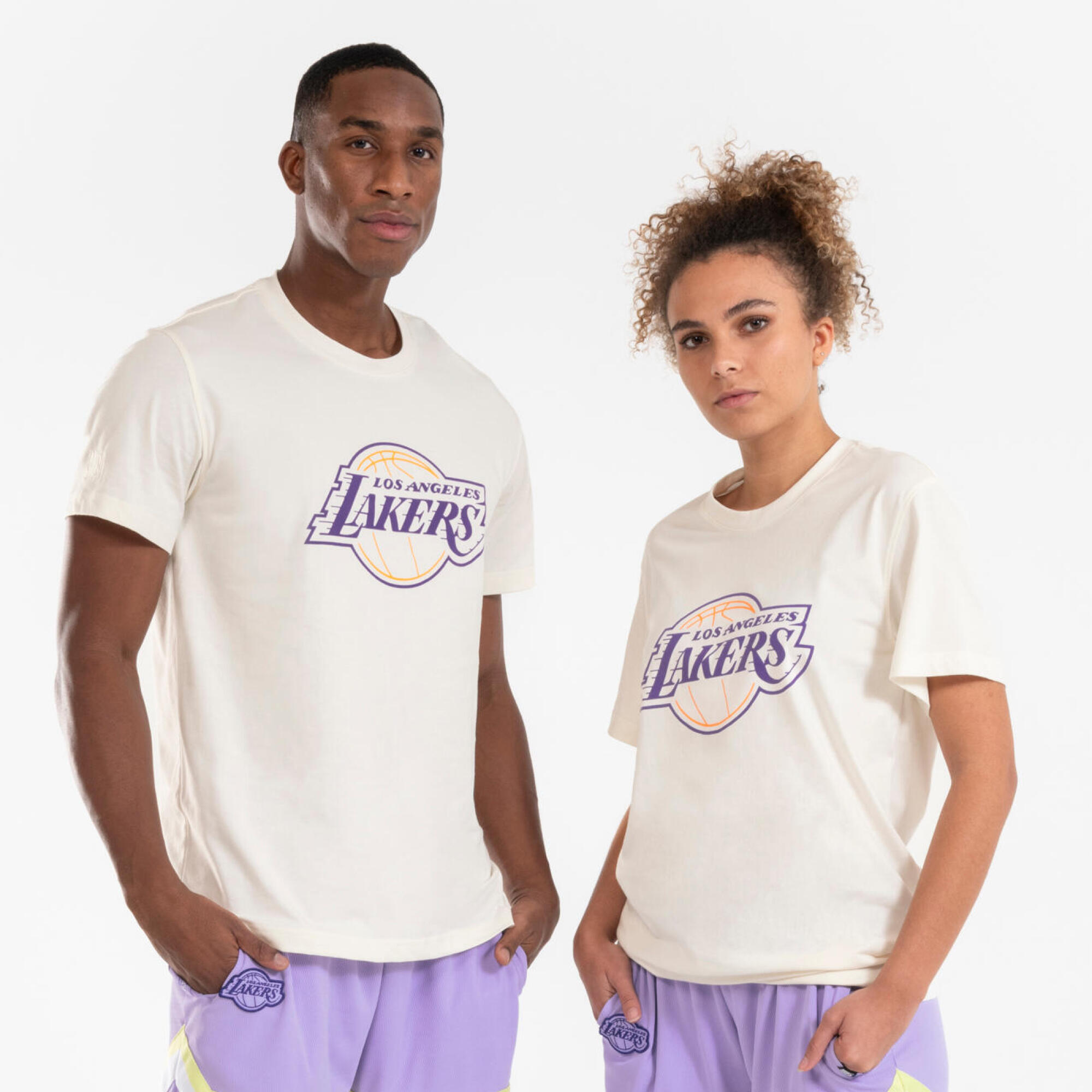 KRHYME DENIM Lakers ProClub セット Unisex basketball T-shirt NBA Lakers, 900 cream - Decathlon