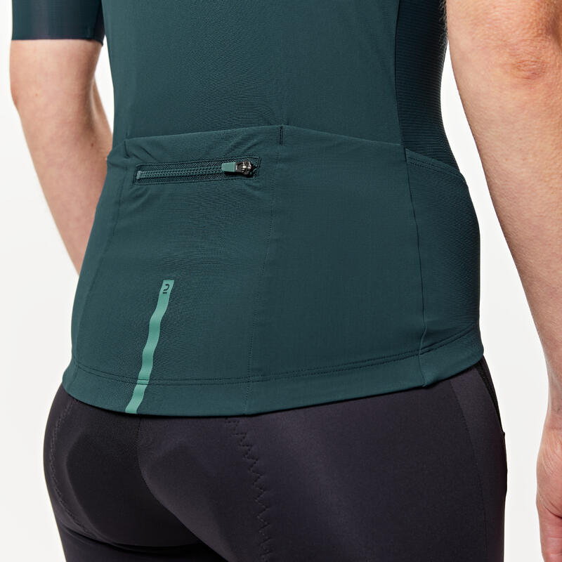 Maglia ciclismo adulto unisex Van Rysel RACER 2 verde