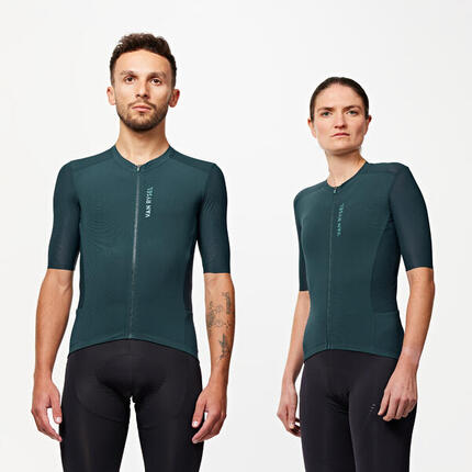 Maillot de vélo route manches courtes été unisexe - racer 2 jaune