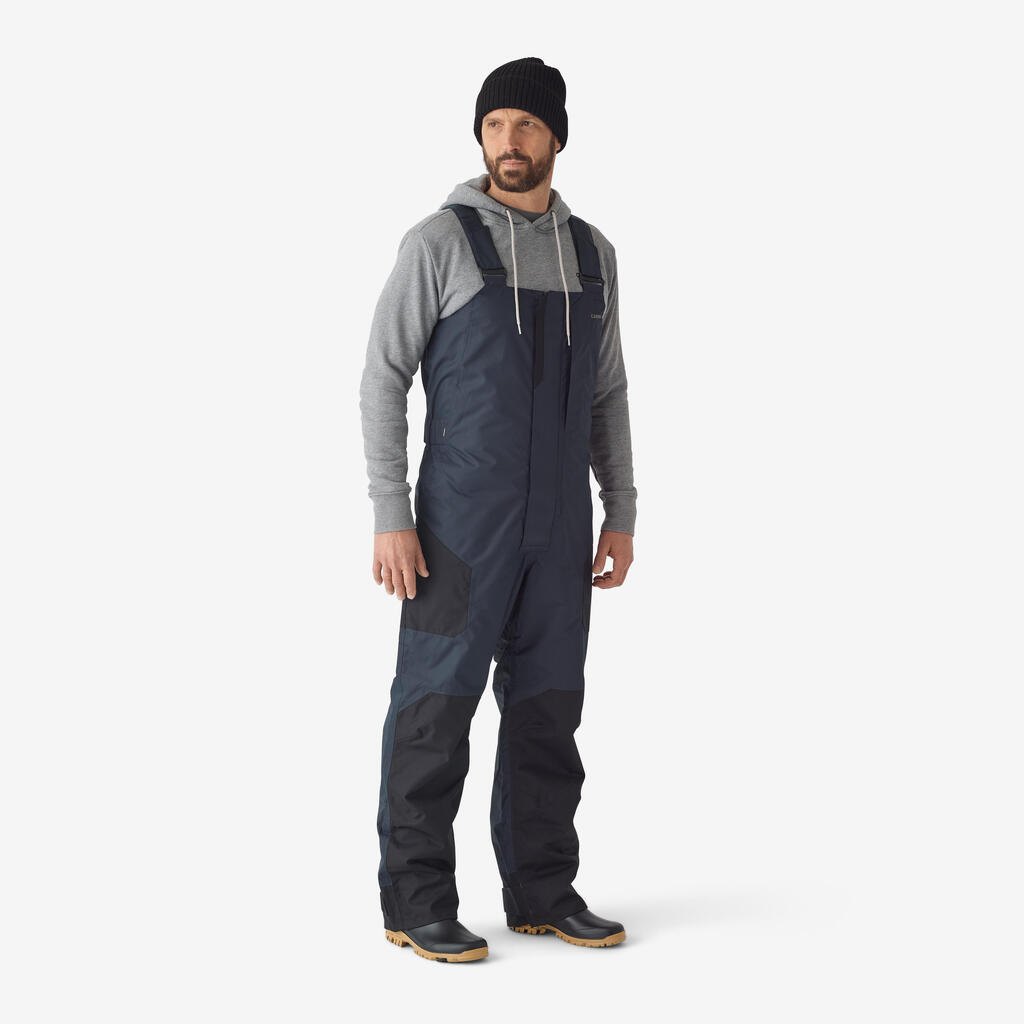 Pánske hrejivé rybárske nohavice s trakmi FO 500 TH sivé