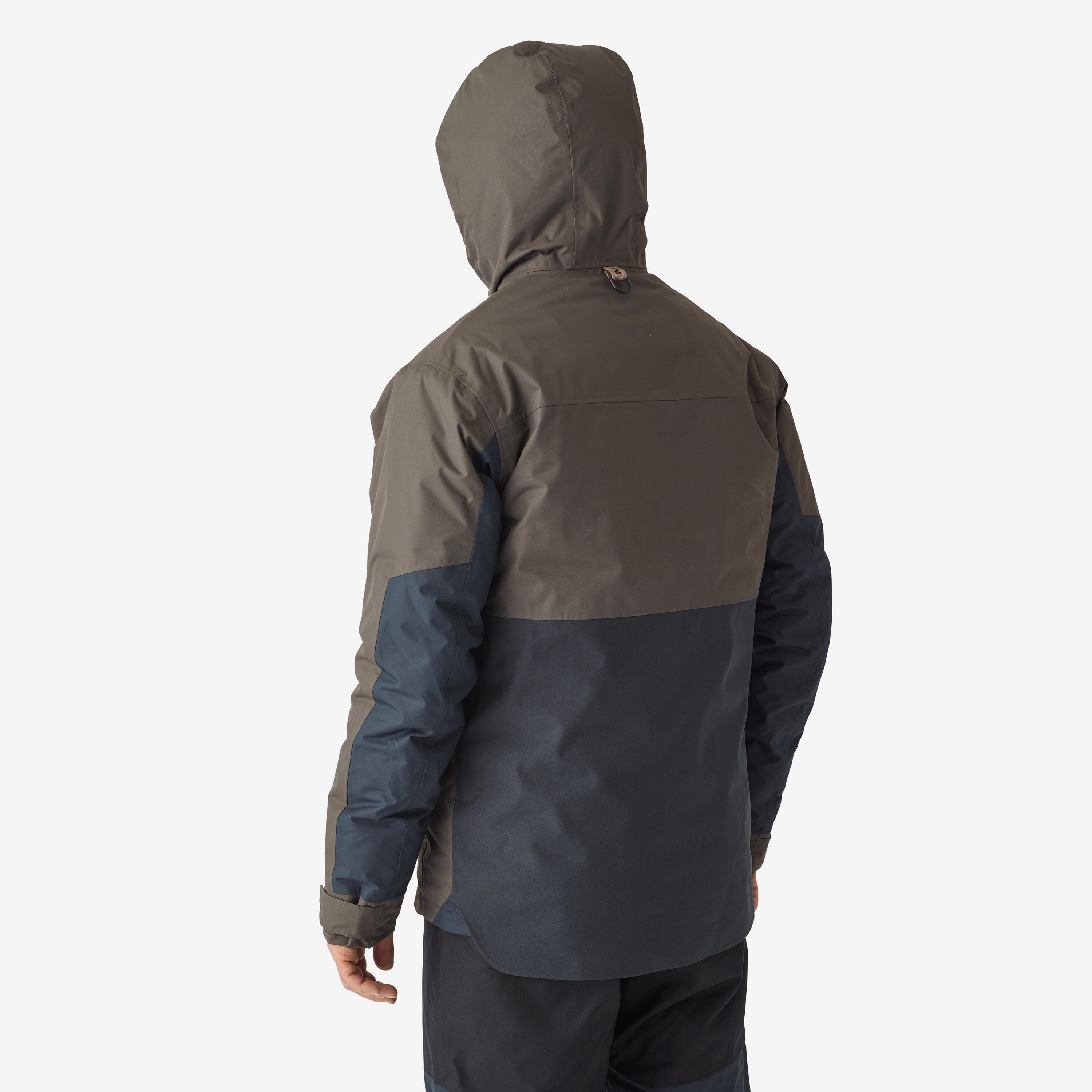 Men's warm waterproof fishing jacket - FJ 500 TH khaki 2/11