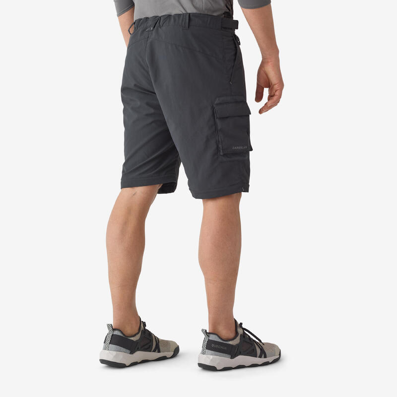Pantalon de pêche convertible UPF50+ Homme - FT 500 ANTI-UV gris