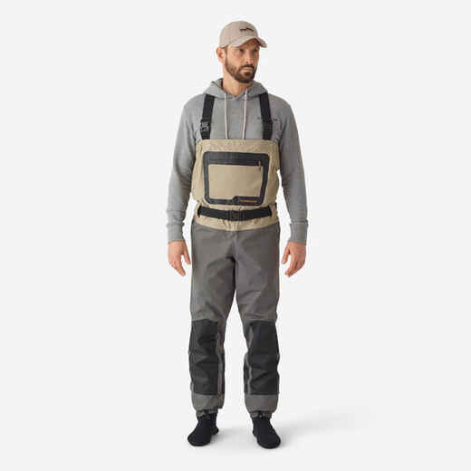 Fishing breathable waders with neoprene booties - WDS 500 BR-S