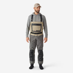 Waders de pêche respirants avec chaussons néoprène - WDS 500 BR-S