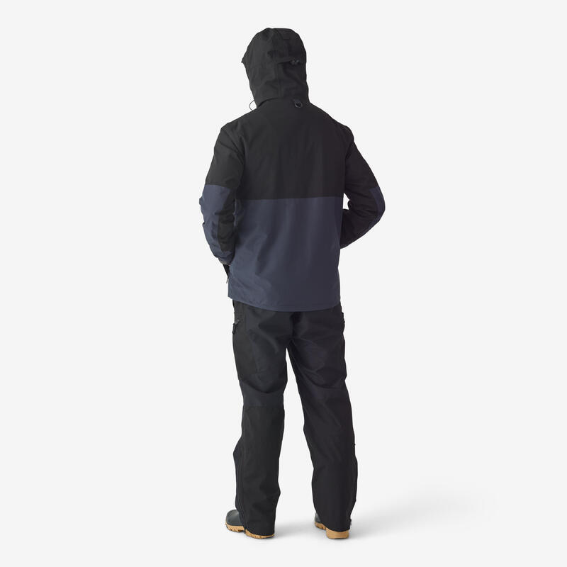 Pantalon FT 500 WPF impermeabil Negru Pescuit