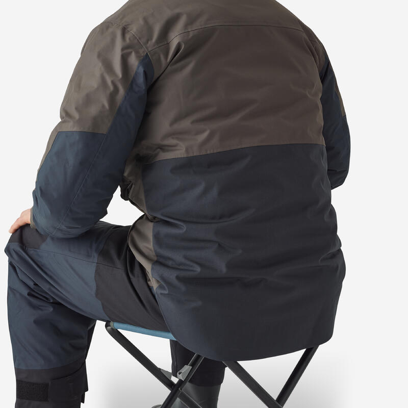 Veste de pêche imperméable chaude Homme - FJ 500 TH kaki