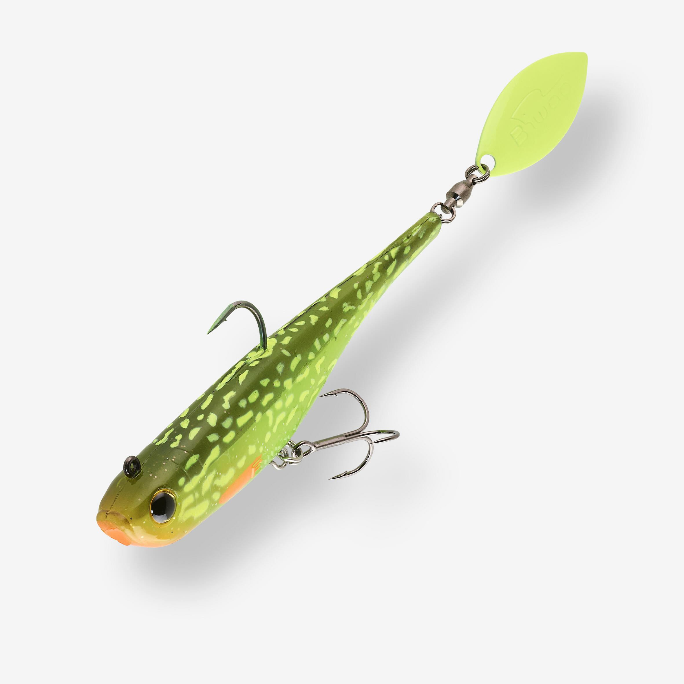 Leurre souple Hybride Divinator 55g 20cm Fire Pike Exclusif Decathlon 2/3