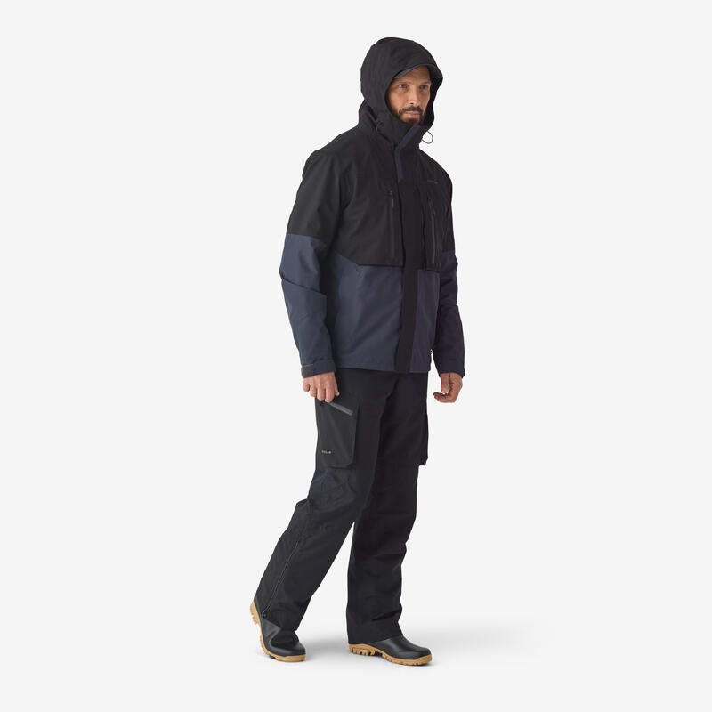 Pantalon de pêche imperméable Homme - FT 500 WPF noir