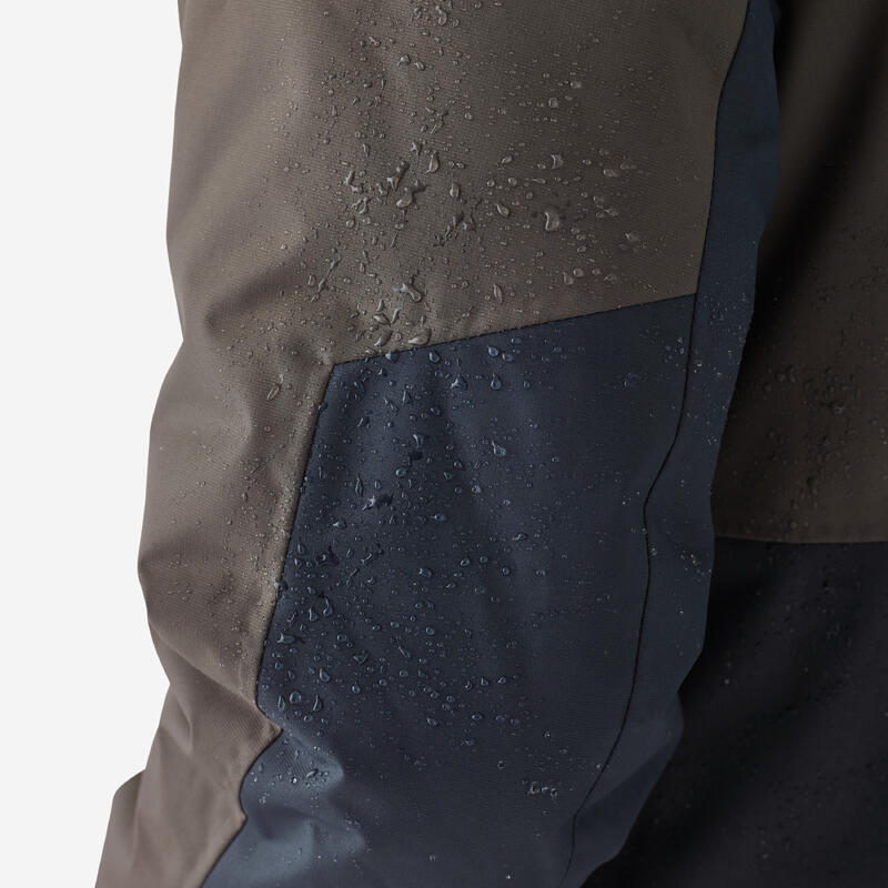 Veste de pêche imperméable chaude Homme - FJ 500 TH kaki