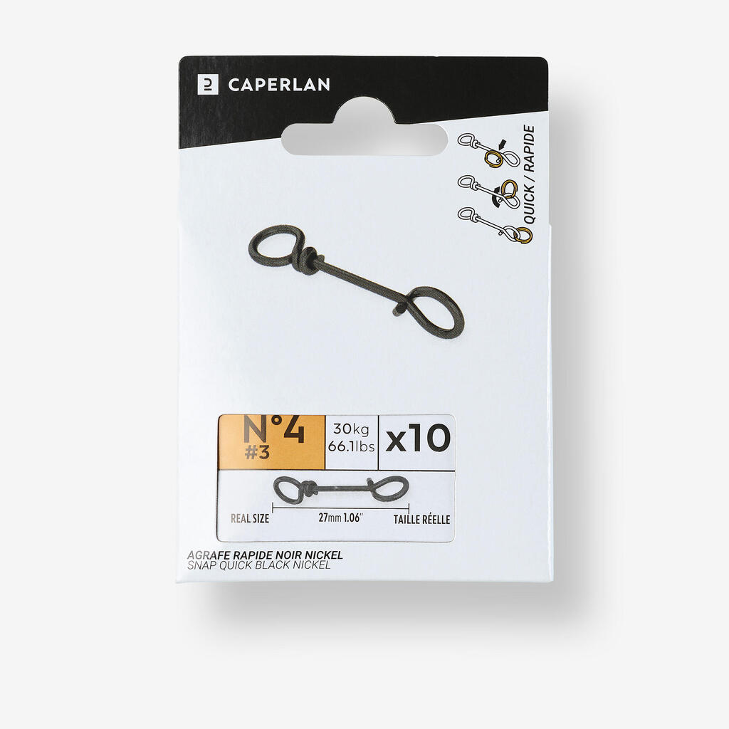 Black nickel quick snap hook