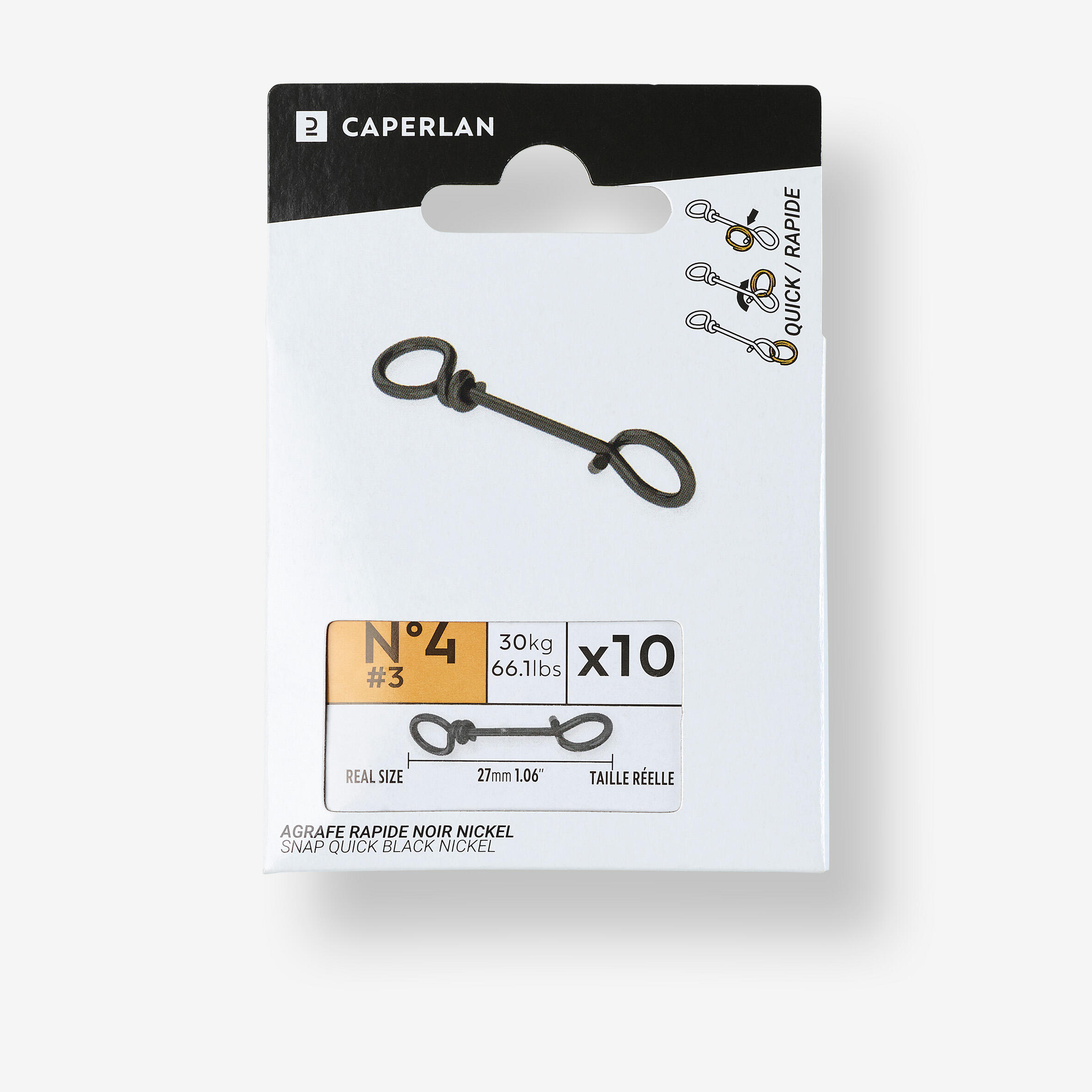 CAPERLAN Black nickel quick snap hook