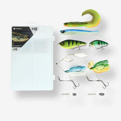 Kit Caja Múltiples Señuelos Pesca Lucio Box MB