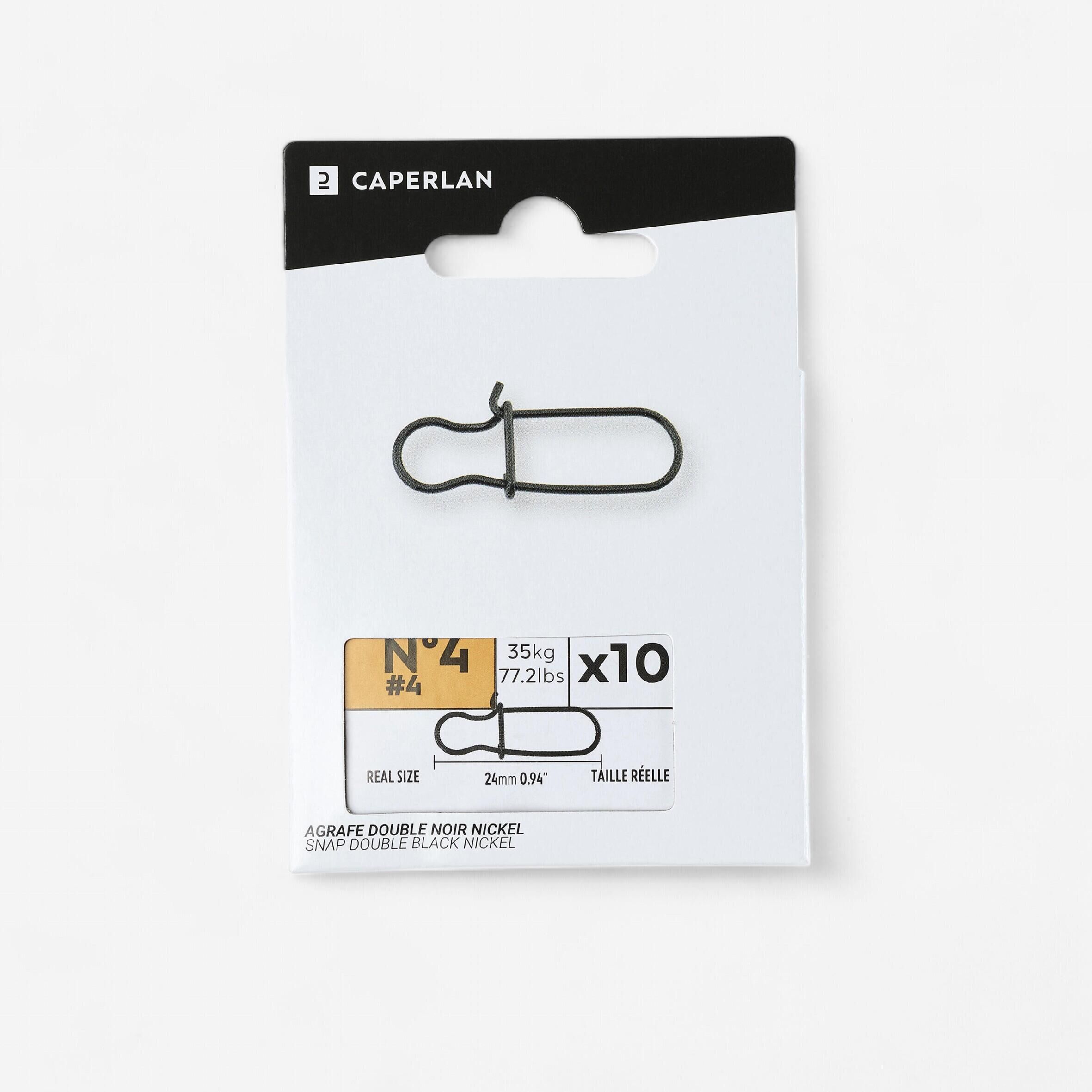 CAPERLAN Double snap hook black nickel