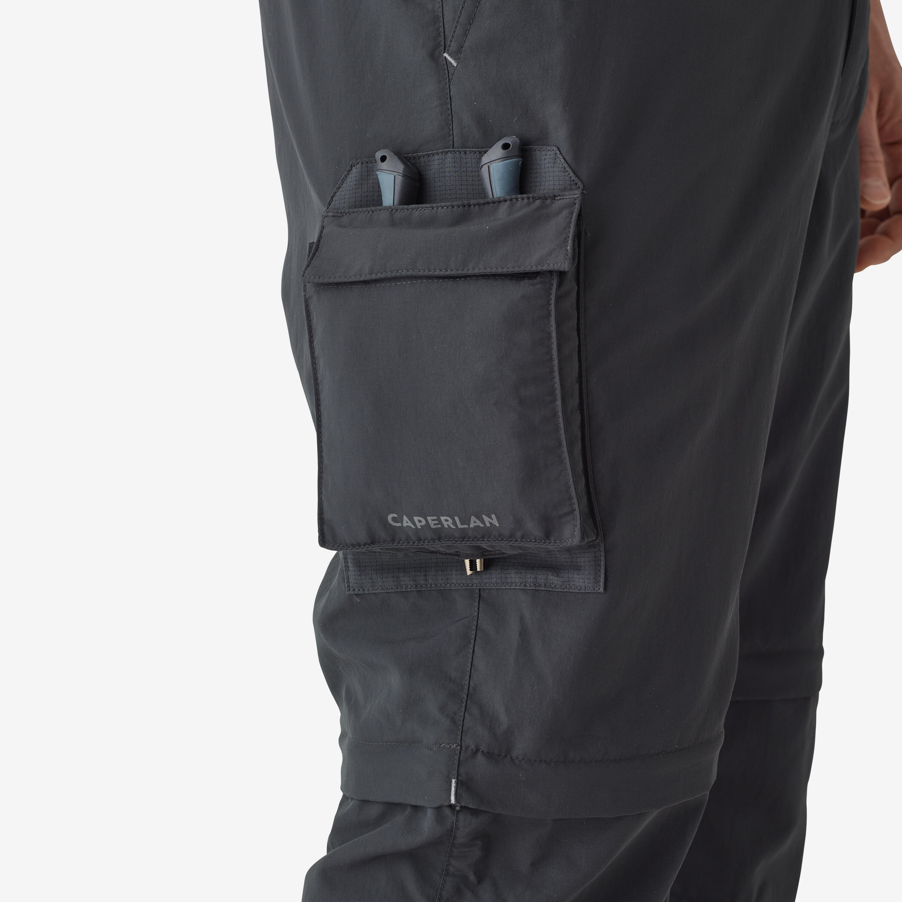 Uomo Pantaloni da pesca convertibili UPF50+ - FT 500 ANTI-UV grigio