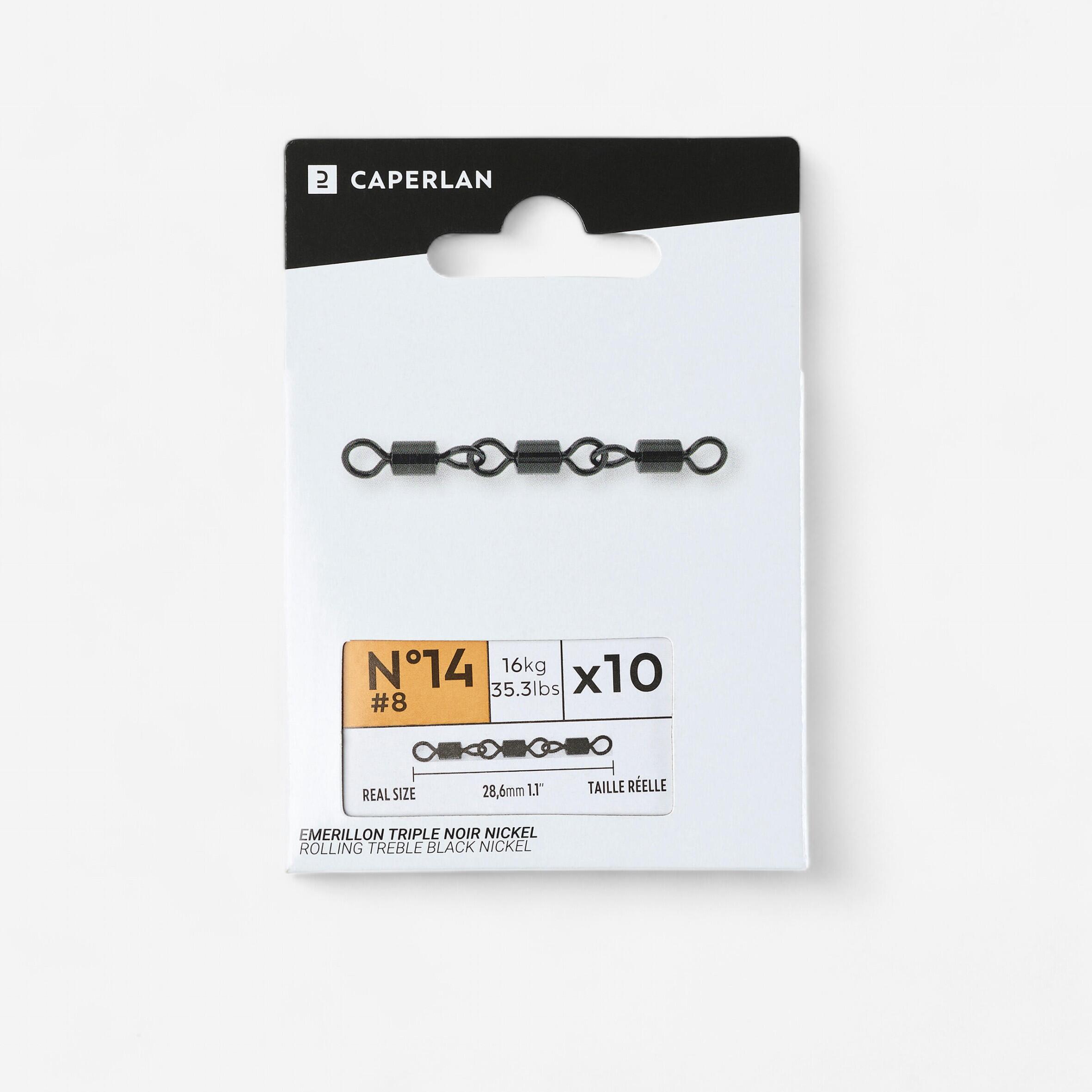 CAPERLAN Girella tripla ROLLING BLACK nickel
