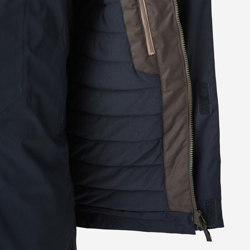 Veste de pêche imperméable chaude Homme - FJ 500 TH kaki