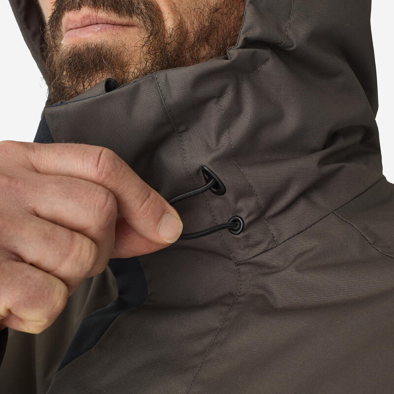 Veste de pêche imperméable chaude Homme - FJ 500 TH kaki