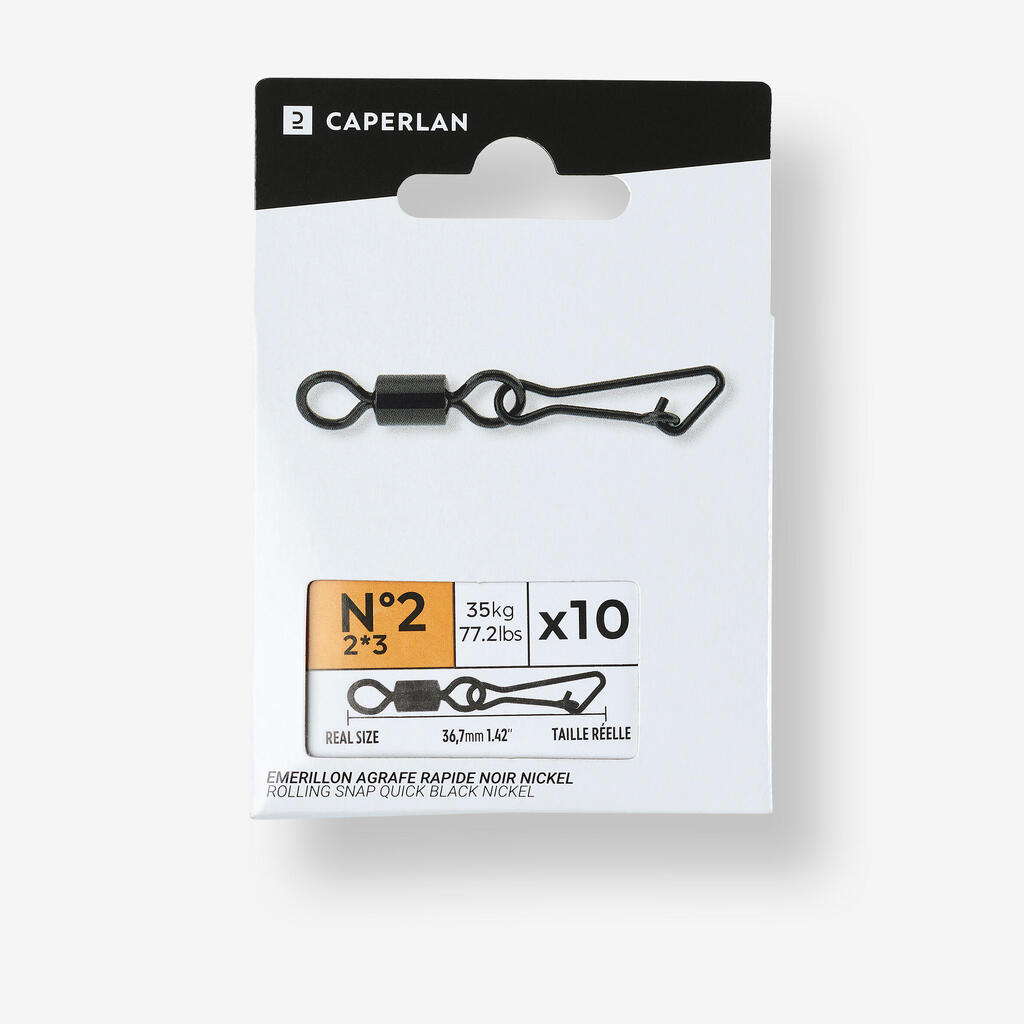 Snap swivel rapid black nickel