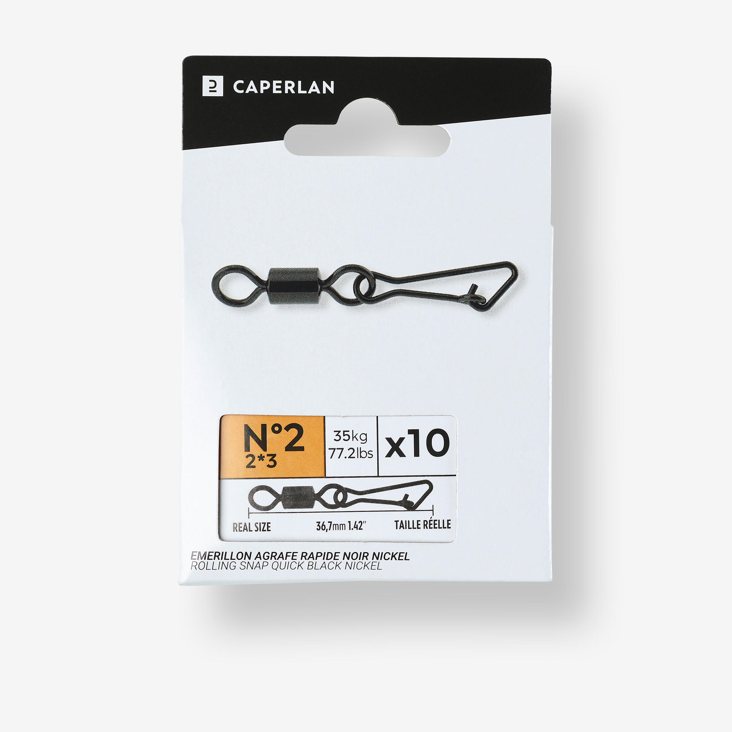 Snap swivel rapid black nickel 1/2