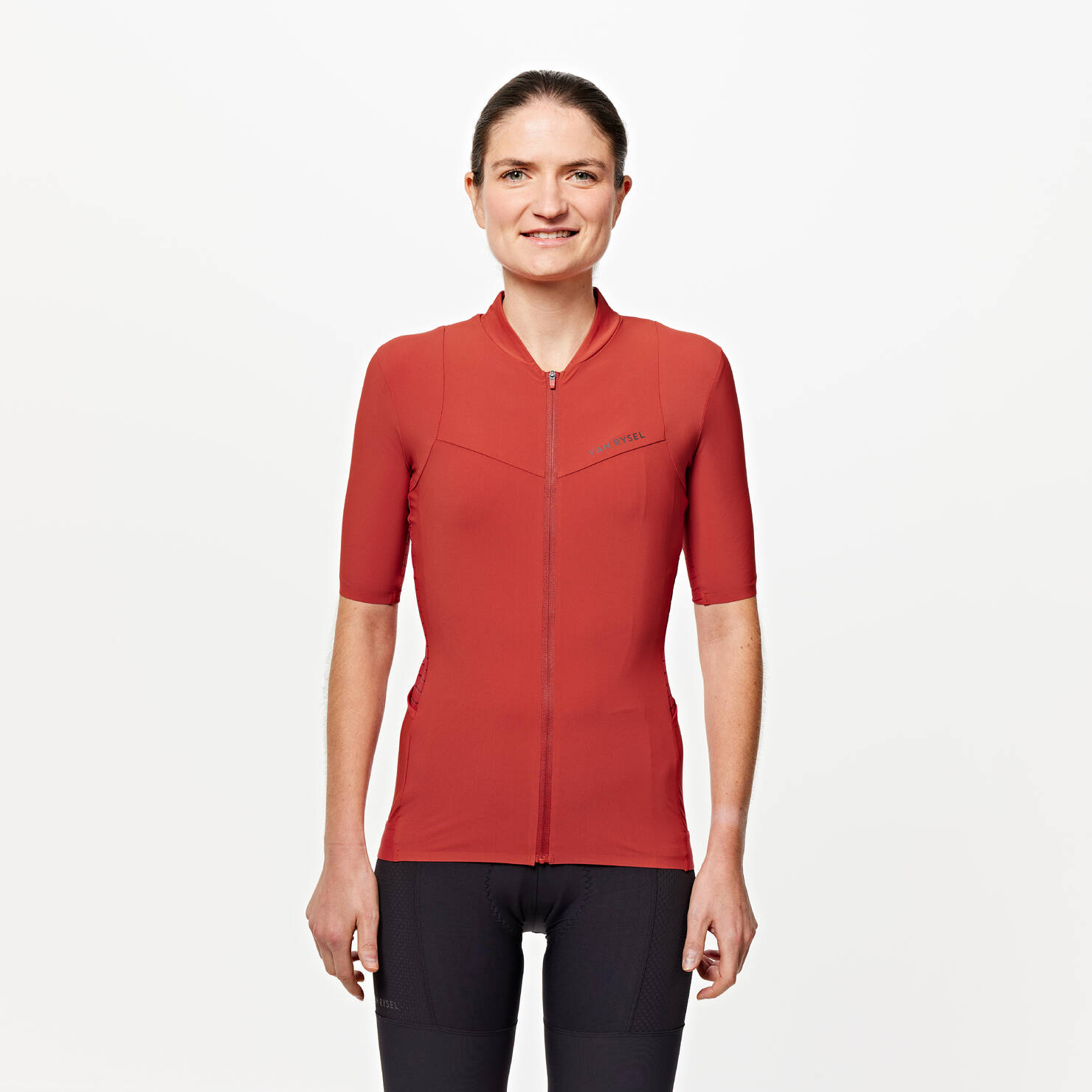 Women's Road Cycling Short-Sleeved Jersey Endurance - Brick Red