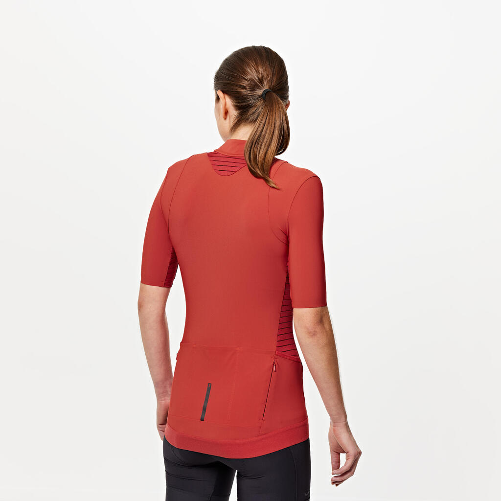 Jersey de ciclismo de carretera de manga corta cedro para mujer Endurance
