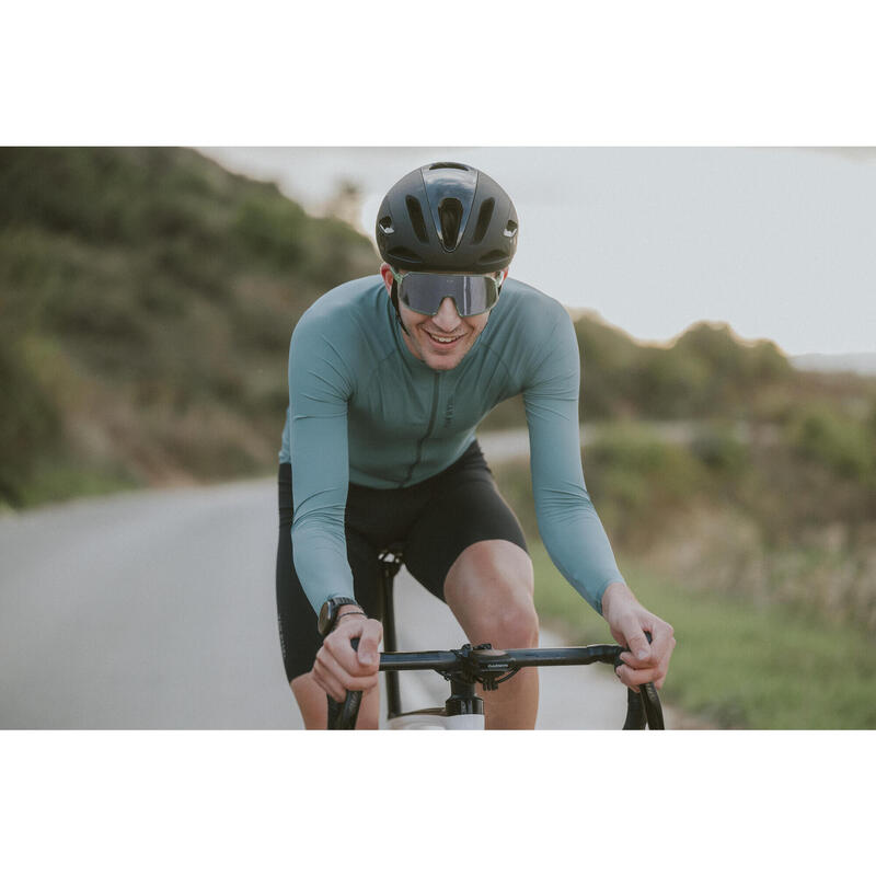 Bluză ciclism pe șosea Racer Ultralight vreme caldă UVP Cedru Bărbați 