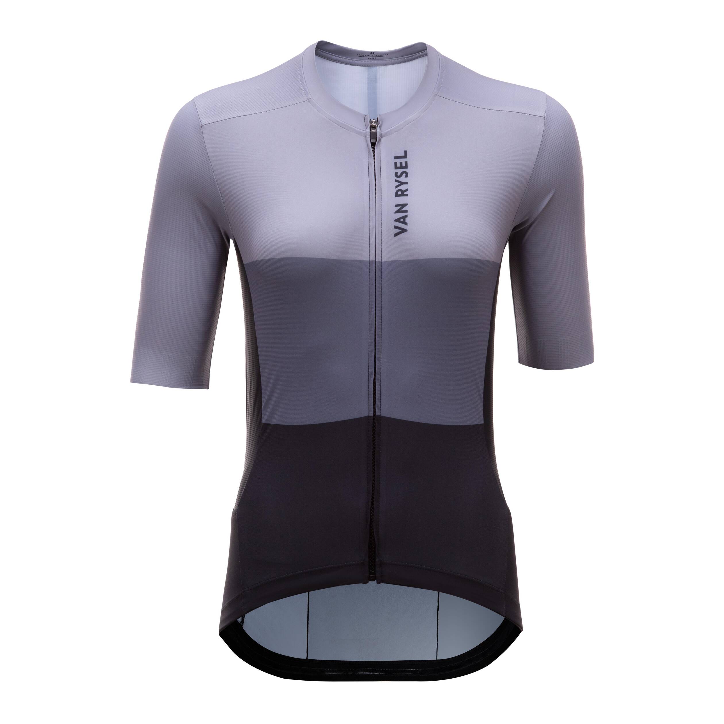 Women Cycling Short Sleeve Jersey Breathable Racer 2 - Black & Grey