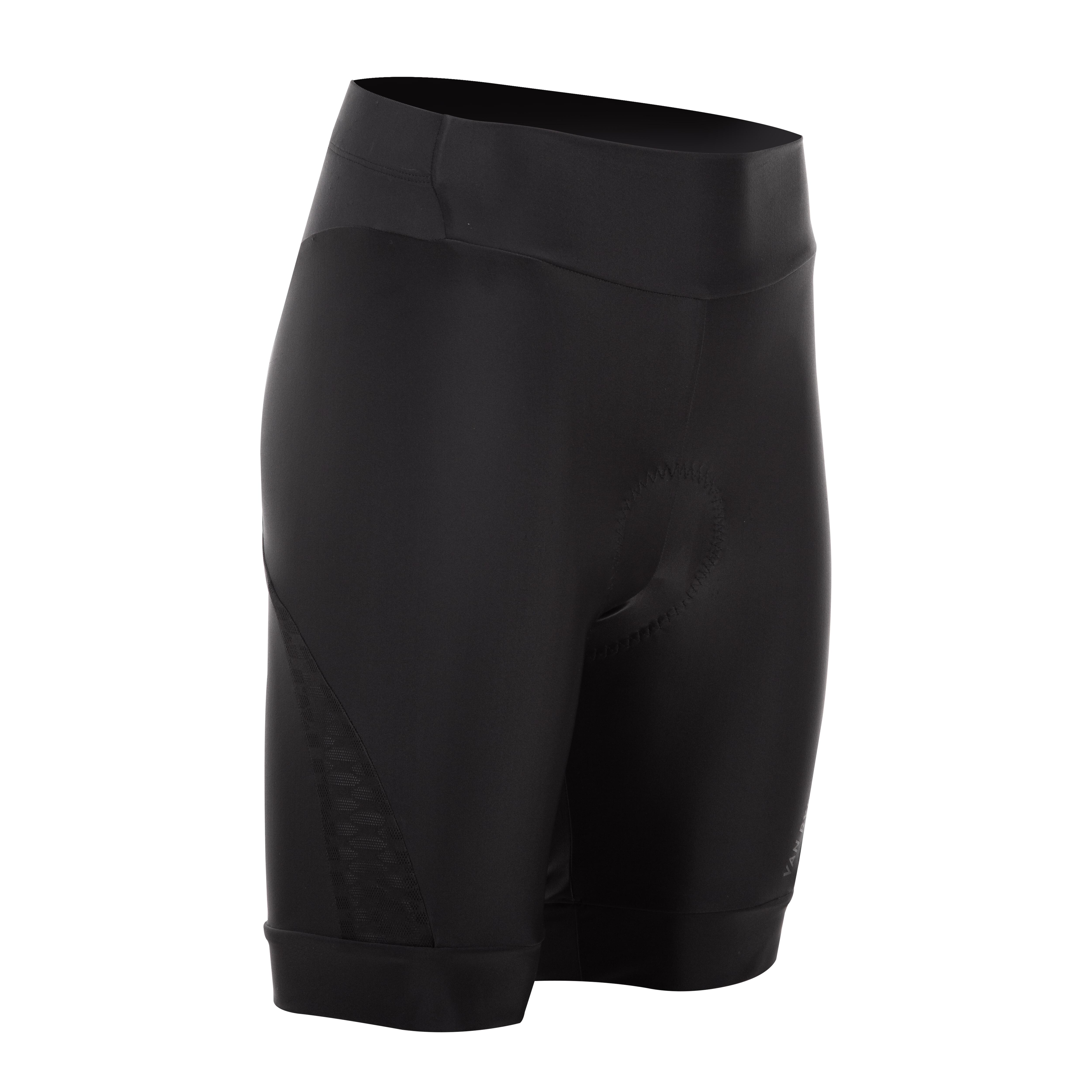 Culotte ciclismo corto sin tirantes mujer Essential Azul marino Lavanda Decathlon