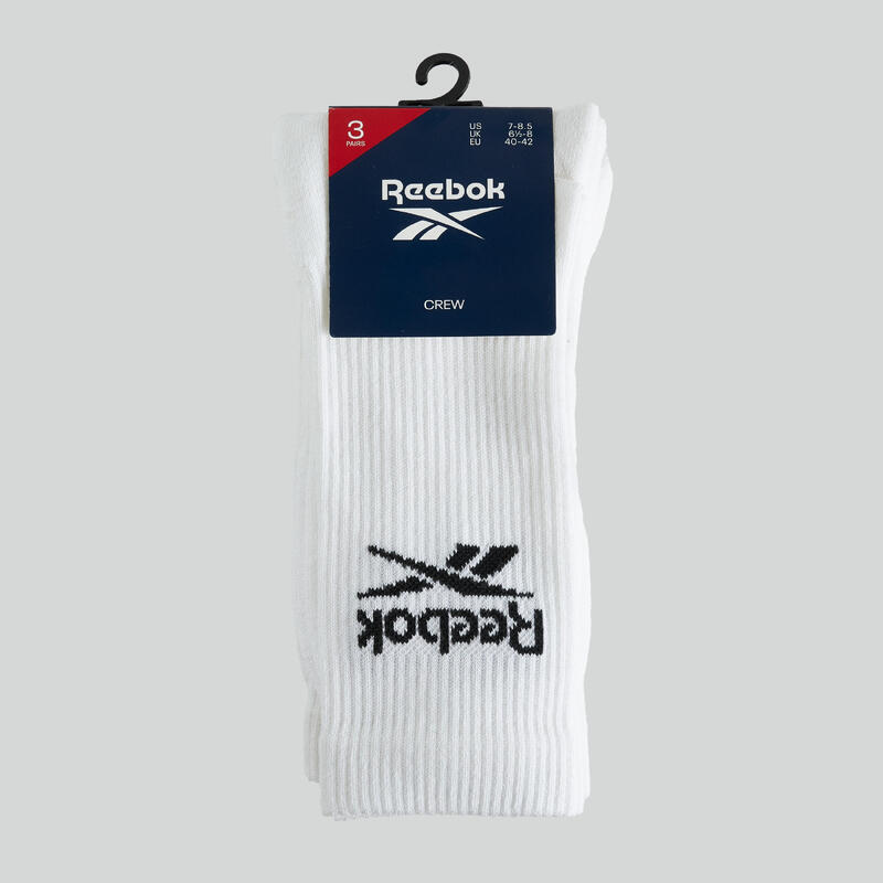 Set 3 Perechi Șosete Lungi din bumbac Reebok Adulți 