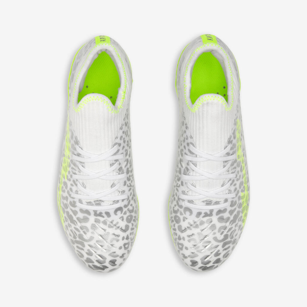 Kids' Lace-Up Football Boots CLR FG Jaguar Boost