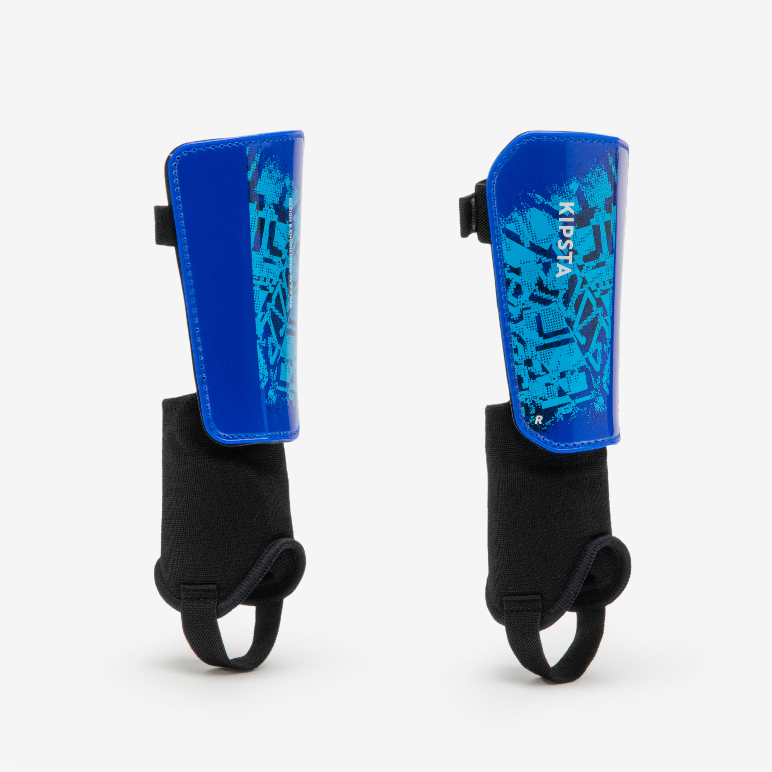 Children's soccer shin guards essential 140 blue